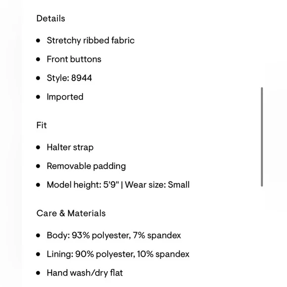 Aeropostale Ribbed Halter One-Piece Swimsuit XL - Picture 4 of 6